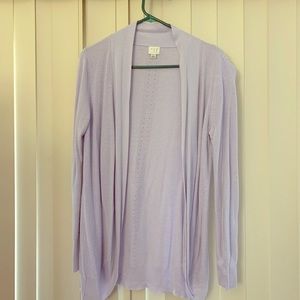 Purple cardigan